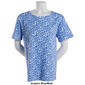 Plus Size Hasting & Smith Short Sleeve Tonal Ditsy Floral Tee - image 3