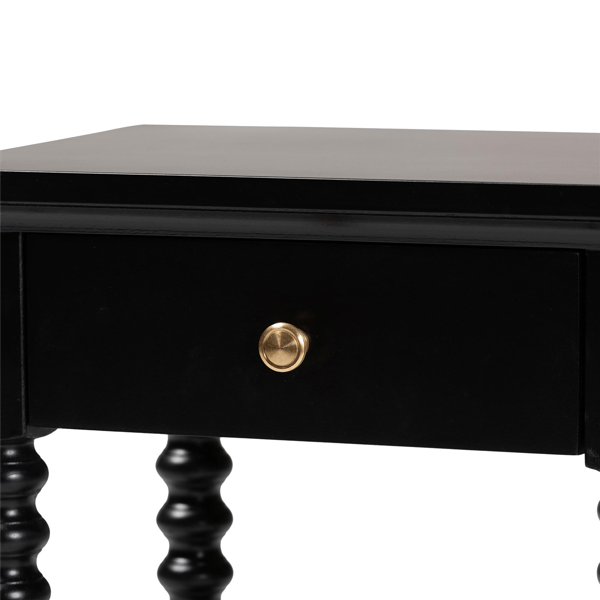 Baxton Studio Terentia Nightstand with Bobbin Legs