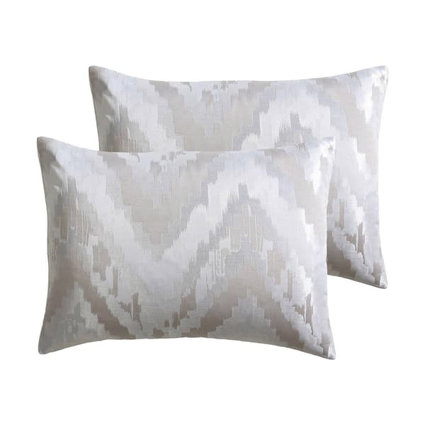 Tahari Home Lilliana 5pc. Light Grey Zigzag Comforter Set