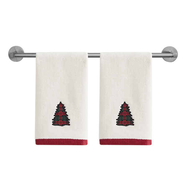 Avanti Patchwork Plaid 2pk. Fingertip Towel Set