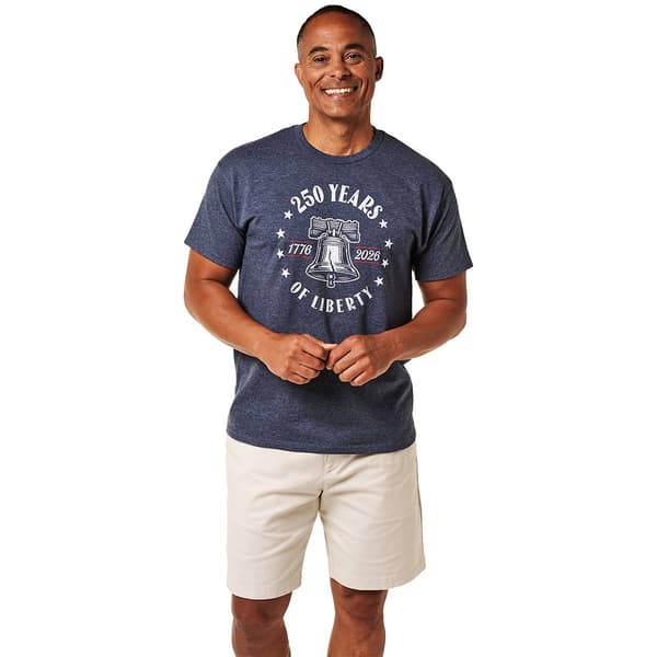Mens Home of the Brave 1776-2026 Liberty Bell Graphic Tee - image 