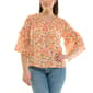 Womens Zac & Rachel 3Q Ruffle Sleeve Blouse - Lemon Meringue - image 1