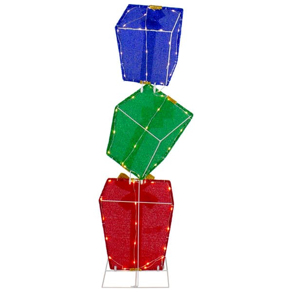 Northlight Seasonal 48in. Tinsel Outdoor Christmas Gift Boxes
