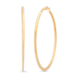 Saffron 60mm 18kt. Gold-Polished Flat-Bottom Hoop Earrings - image 1