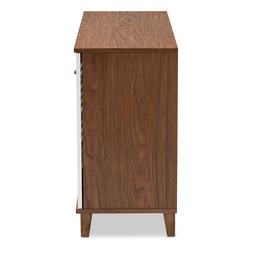 Baxton Studio Coolidge 8 Shelf Wood Shoe Storage Cabinet