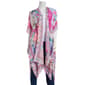 Womens Modena Floral Border Kimono - Fuschia - image 2