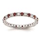 Pure Fire 14kt. White Gold Lab Created Ruby Eternity Band - image 1