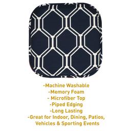 Sweet Home Collection Mirage Hexagonal Memory Foam Chair Pad