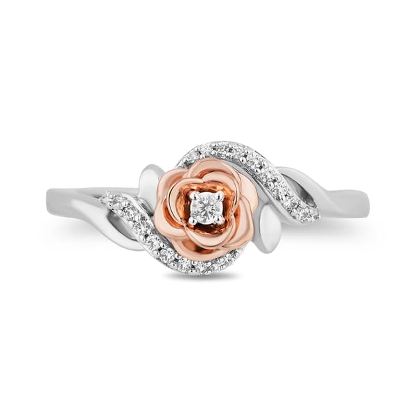 Enchanted by Disney 1/10ctw. Diamond Plated Silver Belle Ring