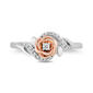 Enchanted by Disney 1/10ctw. Diamond Plated Silver Belle Ring - image 1