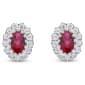 Nova Star® Lab-Grown Ruby & 1/2ctw. Lab-Grown Diamond Earrings - image 2