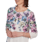 Womens Alfred Dunner Classics 3/4 Sleeve Falling Roses Blouse - image 5