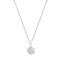 Saffron 0.5ctw. Moissanite Diamond Snowflake Pendant Necklace