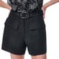 Womens DKNY Belted Patch Pocket Crepe Shorts - image 1