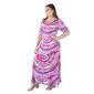 Plus Size 24/7 Comfort Apparel Abstract Print Maxi Dress - image 5