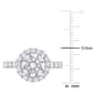 Sterling Silver 2 4/5ctw. White Moissanite Halo Ring - image 4