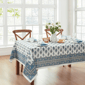 Threadmade Tropez Block Print Stain & Water Resistant Tablecloth - image 5