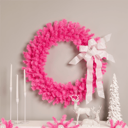 Northlight 36in. Artificial Pink Pine Christmas Wreath