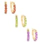 Gold Over Sterling & Multi-Color Hoop Earrings Set - image 1