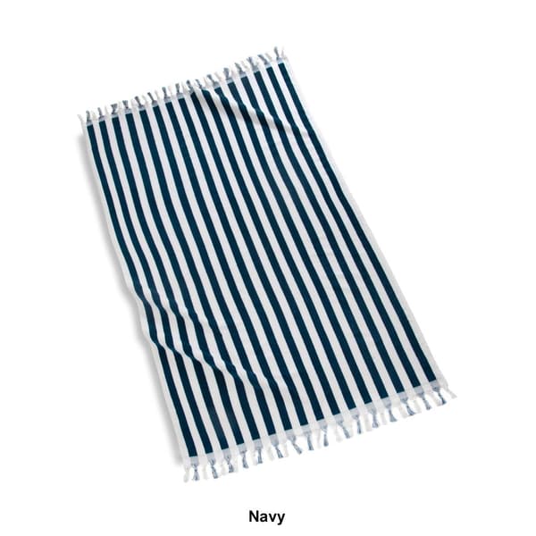 Cassadecor Velour Stripe Beach Towel Collection