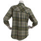 Womens Emily Daniels Plaid Roll Tab Flannel Blouse - image 3