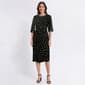 Womens Connected Apparel Elbow Sheer Sleeve Dot Sheath Dress - image 1