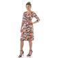Womens 24/7 Comfort Apparel Abstract Faux Wrap Cocktail Dress - image 2