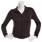 Juniors No Comment Polka Dot Fleece Zip Up Jacket - image 1