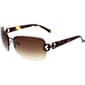 Womens Ashley Cooper(tm) Metal Half Rimless Rectangle Sunglasses - image 1