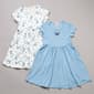 Girls (7-12) Emma & Elsa 2pk. Short Sleeve Butterfly/Bow Dresses - image 1