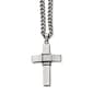 Mens Gentlemen's Classics&#40;tm&#41; Polished & Brushed Cross Necklace - image 1