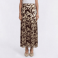 Womens MSK Gold Pull On Foil Leaf Maxi Skirt - image 1