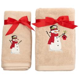 Avanti Snowman & Bird 2pk. Towel Collection