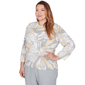 Plus Size Alfred Dunner Al Fresco Abstract Butterfly Rib Sweater - image 3