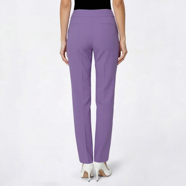 Womens Kasper Fly Front Straight Leg Slim Dress Pants