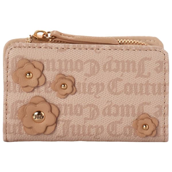 Womens Juicy Couture Floral Double Snap Pouch Wallet - image 