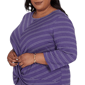 Plus Size Alfred Dunner Grand Bazaar Twisted Hem Chevron Blouse - image 5