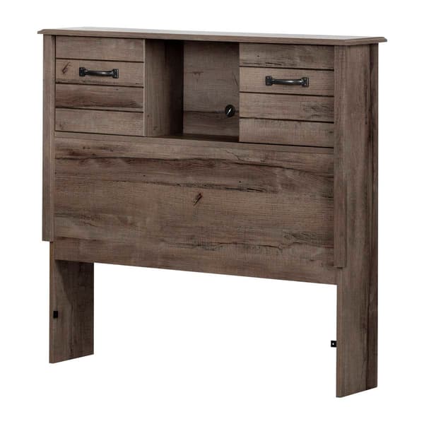 South Shore Asten Bookcase Headboard with Doors - image 