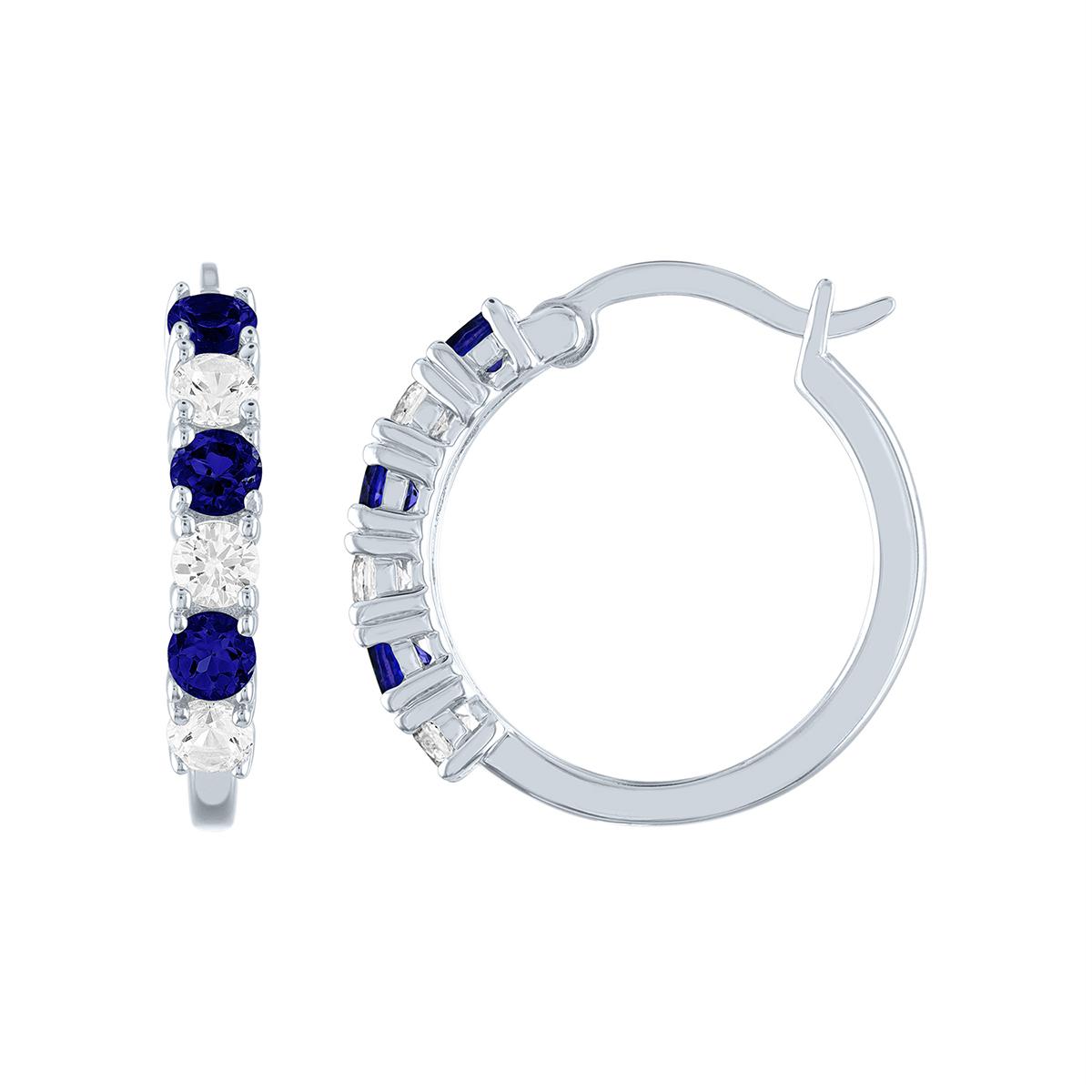 Gemstone Classics™ Created Blue/White Sapphire Silver...