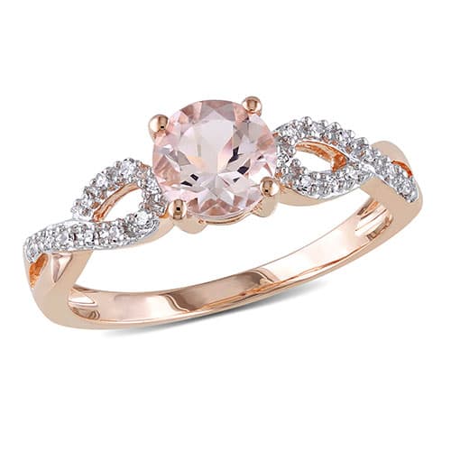 Gemstone Classics™ 10kt. Rose Gold 4/5ctw. Morganite Ring