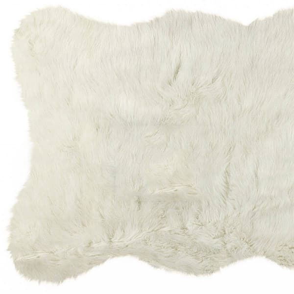 9th & Pike® Off White Faux Sheepskin Shag Accent Rug