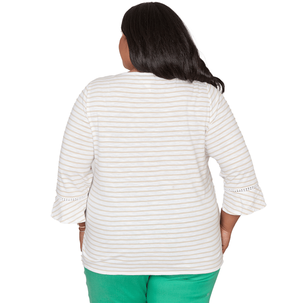 Plus Size Alfred Dunner Resort Living Tropical Stripe Blouse