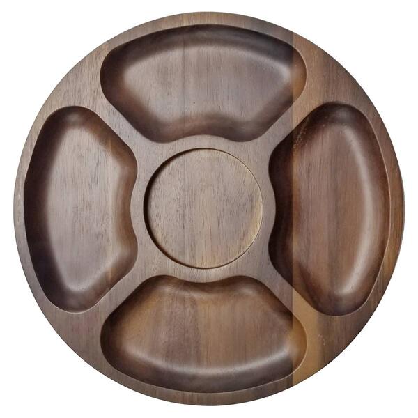 BergHOFF Acacia Round Wooden Tray - image 