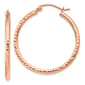 Gold Classics(tm) 14kt. Rose Gold 30mm Polished Hoop Earrings - image 1