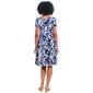 Womens Sami & Jo Floral Short Sleeve Hardware A-Line Dress - image 2