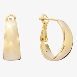 Athra 14kt. Gold over Brass 15mm Oval Hoop Earrings