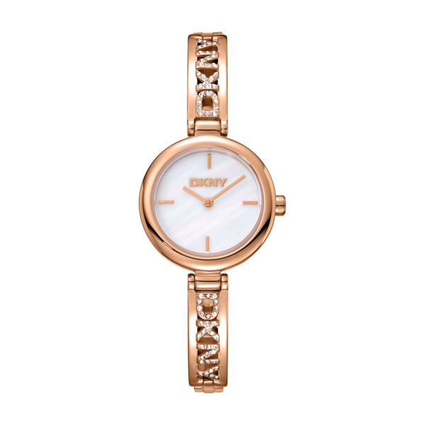 Womens DKNY Rose Gold Crystal Accented Jewelry Watch-DK1L115M0235