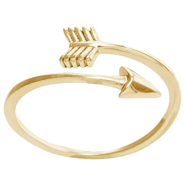 Athra 14kt. Gold Over Silver Arrow Ring