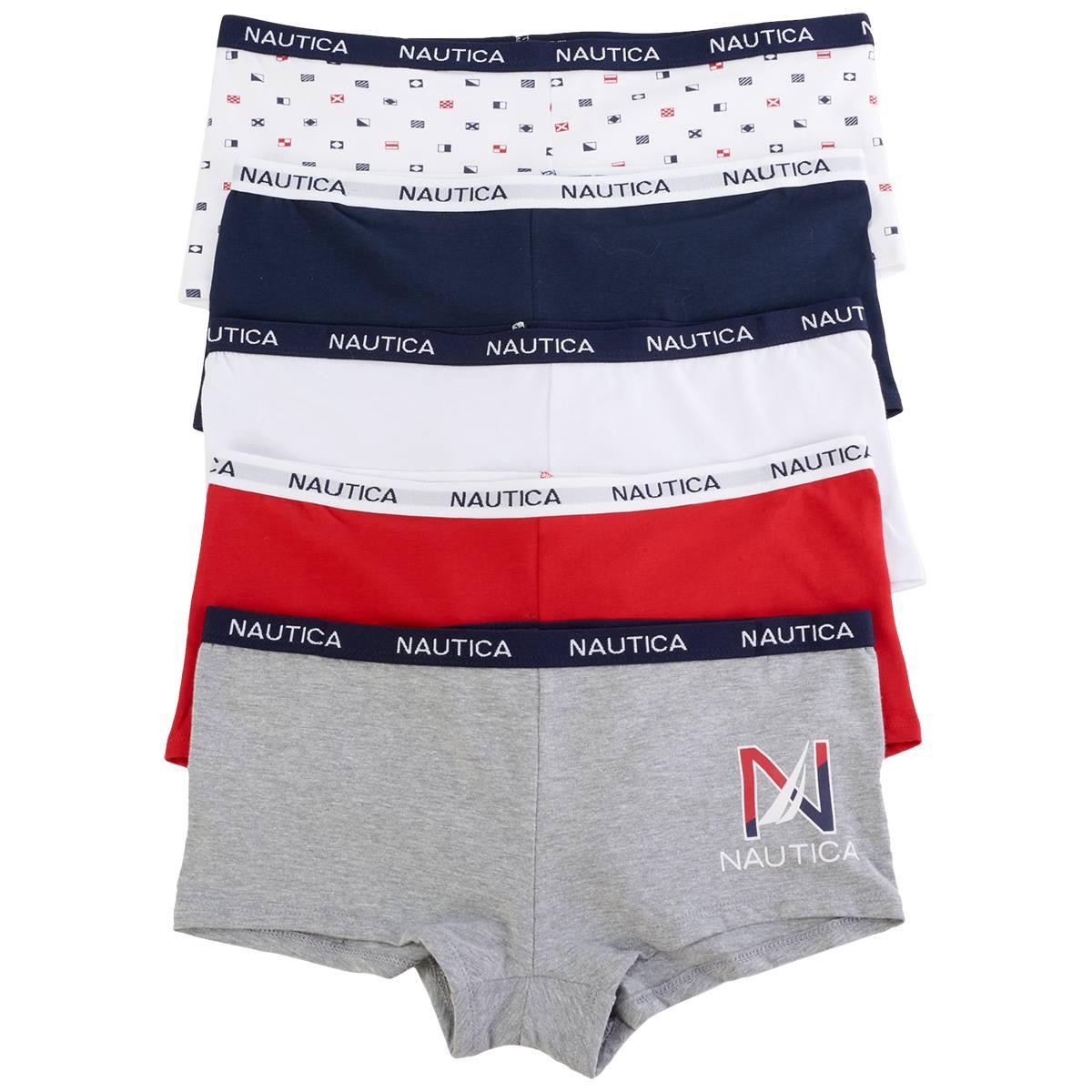 Womens Nautica 5pk. Boyshorts Waistband Panties NT4463-5PKAL
