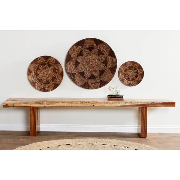 9th & Pike&#174; Round Wicker Basket Trays Wall D&#233;cor - Set of 3